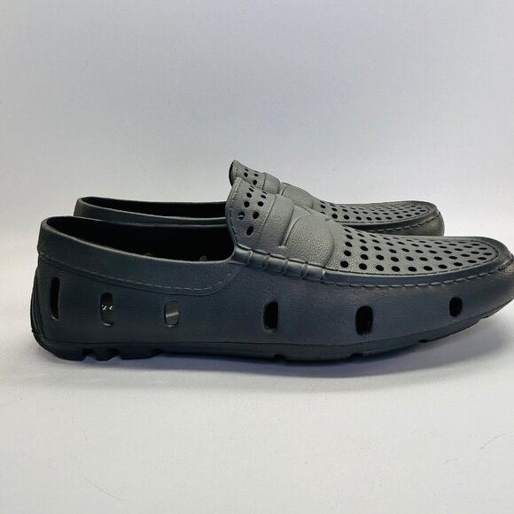 Club Room Mens Atlas Gray Perforated Driver Loafers Size 10M Slip-On Casual - Picture 5 of 12